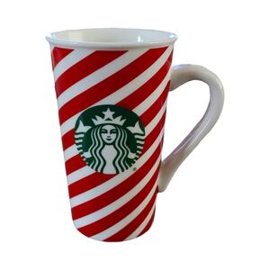 Starbucks Red and White Striped Mug